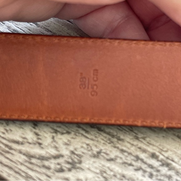 Coach Men's Brown Leather Belt Size 38 - Picture 3 of 5